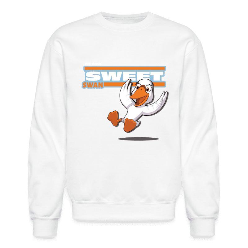 Sweet Swan Character Comfort Adult Crewneck Sweatshirt - white