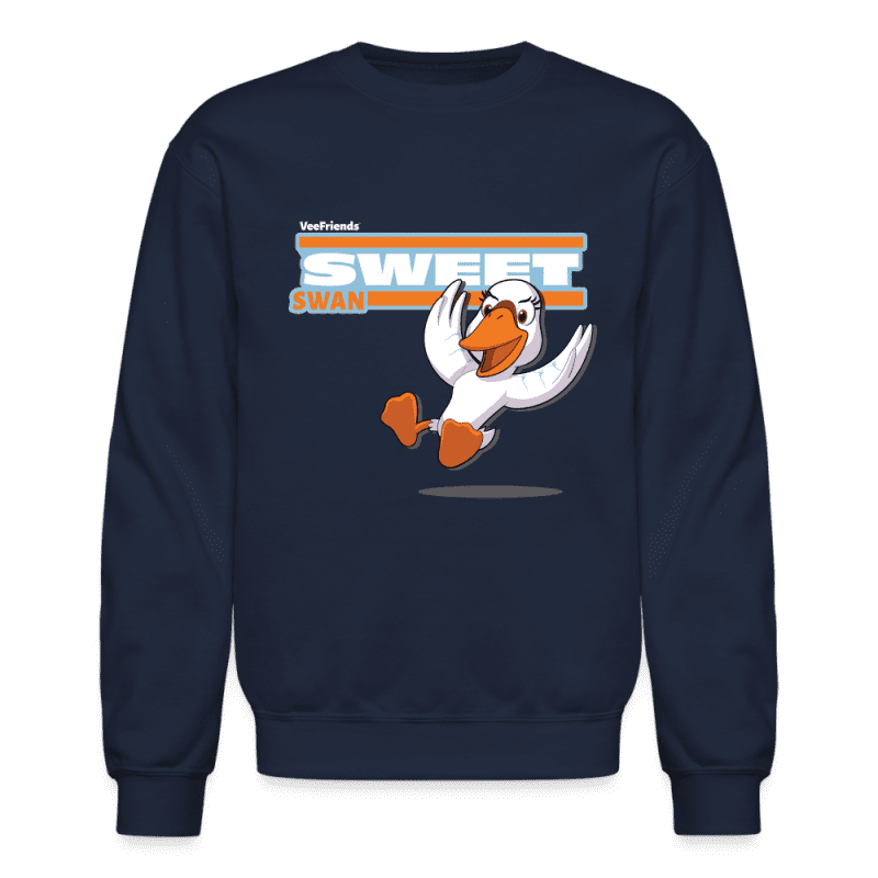 Sweet Swan Character Comfort Adult Crewneck Sweatshirt - navy