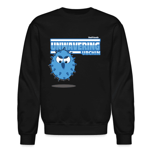 Unwavering Urchin Character Comfort Adult Crewneck Sweatshirt - black