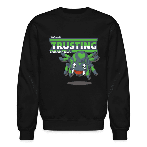 Trusting Tarantula Character Comfort Adult Crewneck Sweatshirt - black