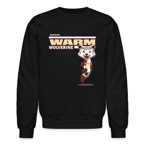 Warm Wolverine Character Comfort Adult Crewneck Sweatshirt - black