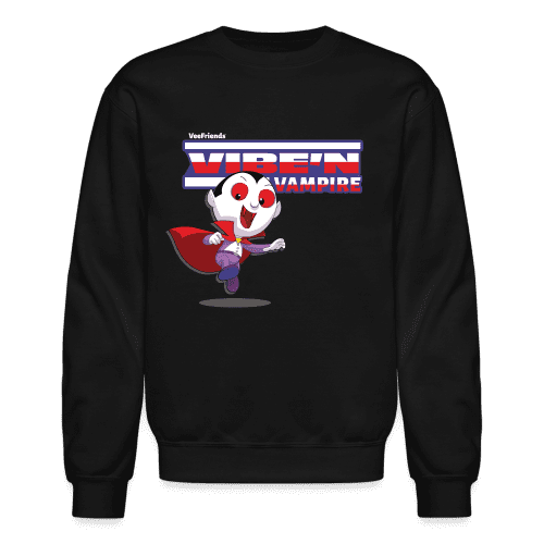 Vibe’n Vampire Character Comfort Adult Crewneck Sweatshirt - black