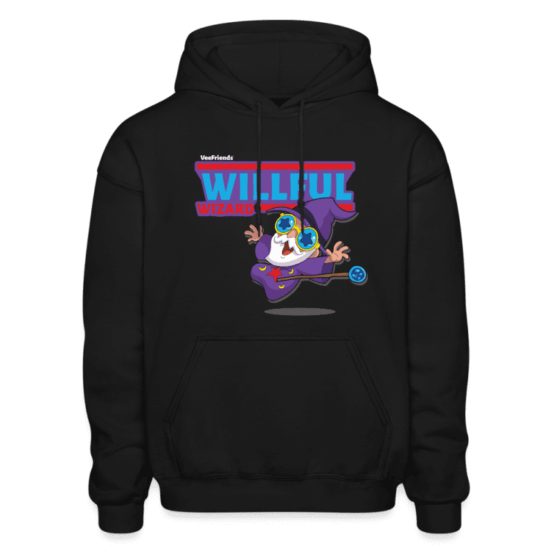 Willful Wizard Character Comfort Adult Hoodie - black