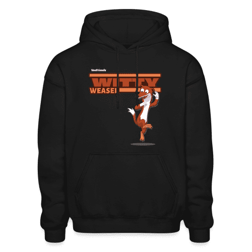 Witty Weasel Character Comfort Adult Hoodie - black