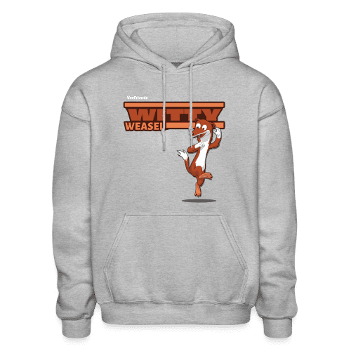 Witty Weasel Character Comfort Adult Hoodie - heather gray