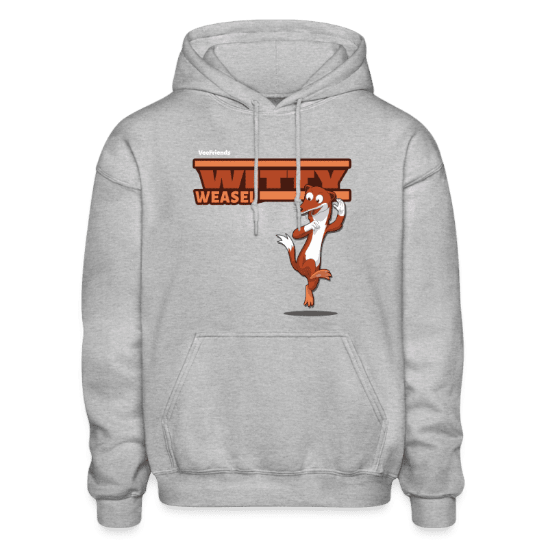 Witty Weasel Character Comfort Adult Hoodie - heather gray