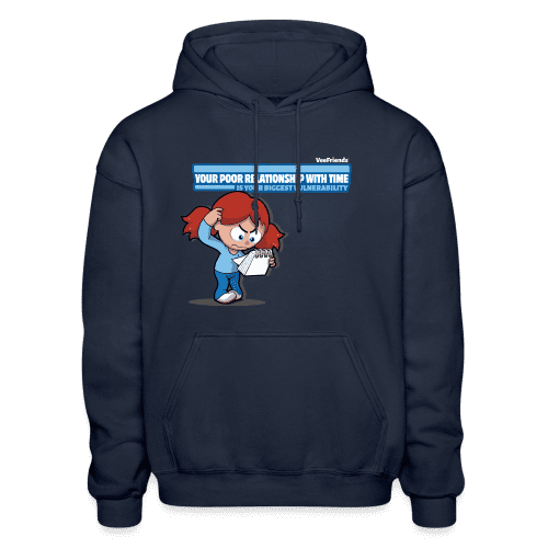 Your Poor Relationship With Time Is Your Biggest Vulnerability Character Comfort Adult Hoodie - navy