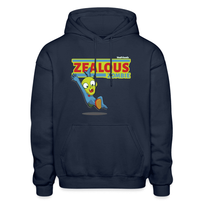 Zealous Zombie Character Comfort Adult Hoodie - navy